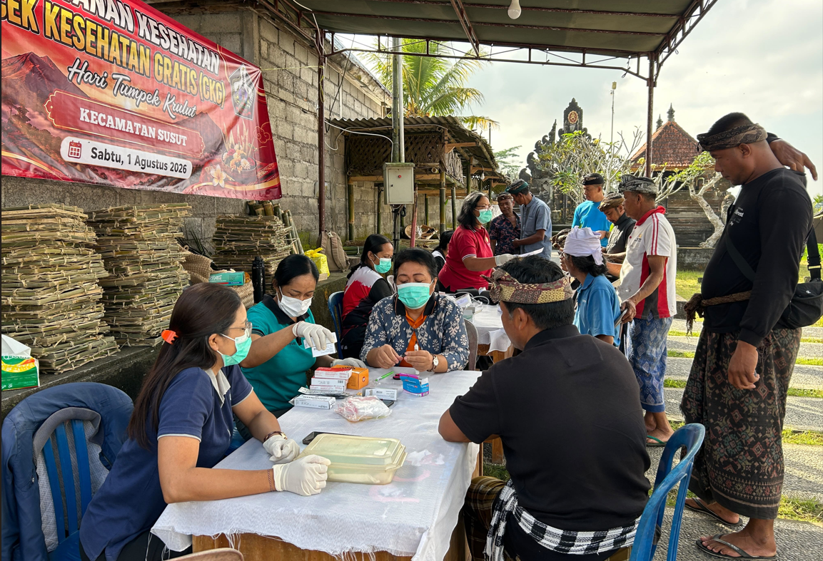 Rahina Tumpek Krulut, Pemkab Bangli Hadirkan Pengobatan Gratis di Empat Kecamatan Wujudkan Pelayanan Kesehatan Berlandaskan Kasih Sayang